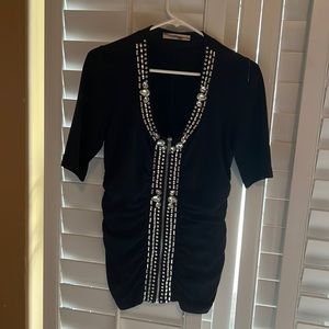 Boston Proper - Ladies Top embellished with crystals.